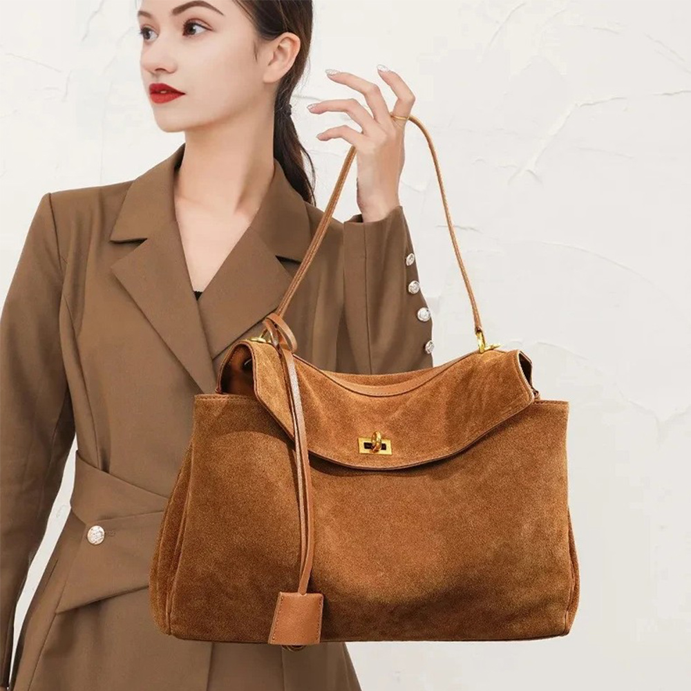 Luxury Bags Tote - Autumn Winter Women's Suede genuine leather