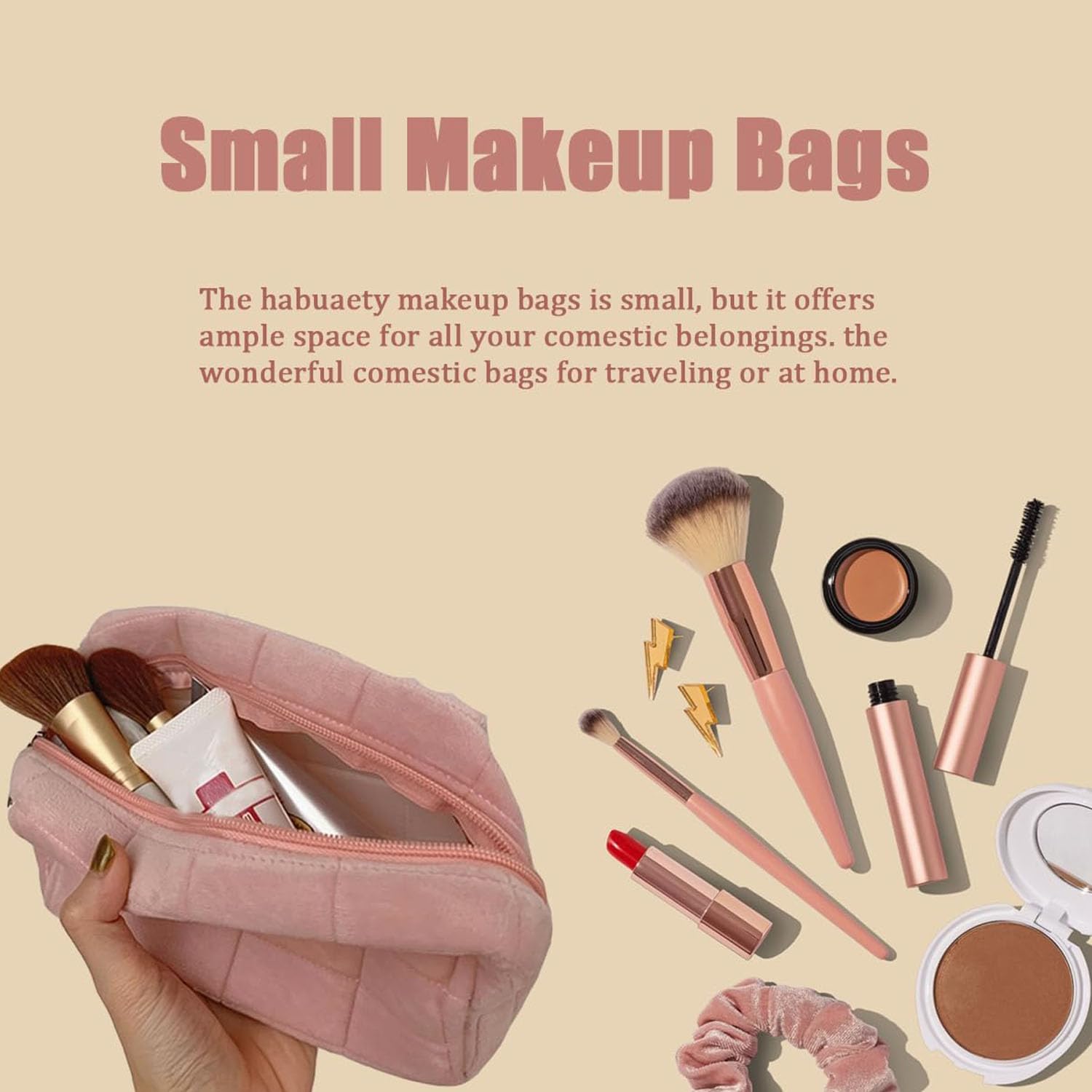 Luxury Bags Rating - Luxury Fluffy Plush Travel Makeup Pouch