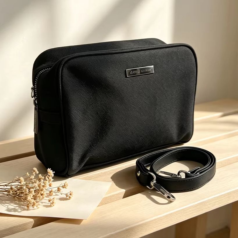 Luxury Bags Gucci - Gucci Matte Crosshatch Fabric Zipper Crossbody