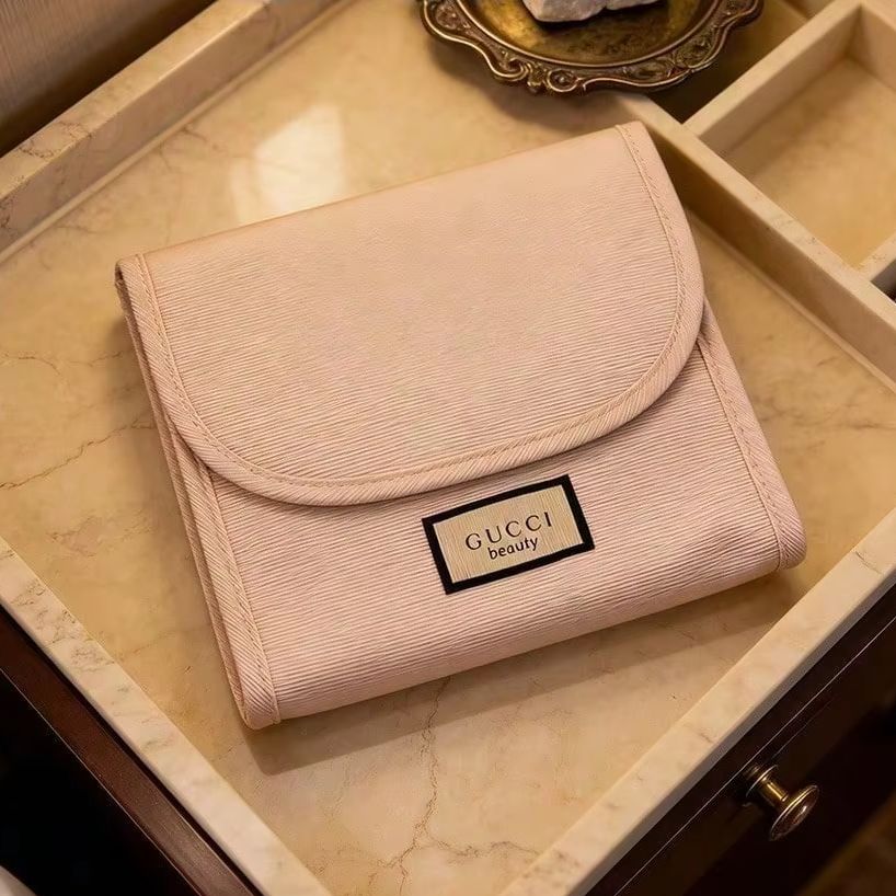 Luxury Bags Gucci - Gucci Soft Pink Magnetic Snap Flip