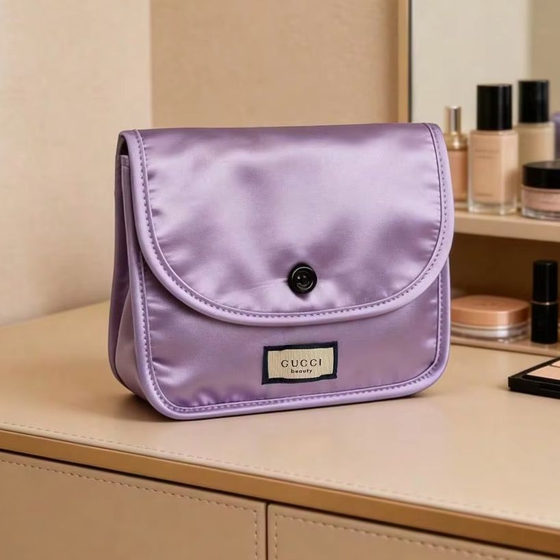Luxury Bags Gucci - Gucci Satin Storage Women Bag Purple