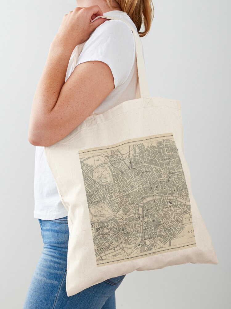 London map (19th century) Tote - Luxury Bags London recension och pris