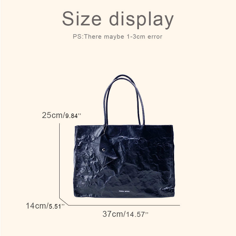 Korean Casual Kraft Paper Tote - Luxury Bag Collection recension och pris