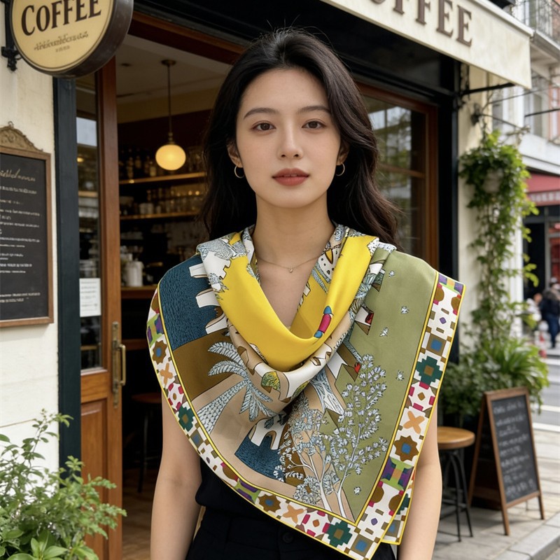 Square Silk Scarf 90CM Luxury  - Luxury Bags Design recension och pris