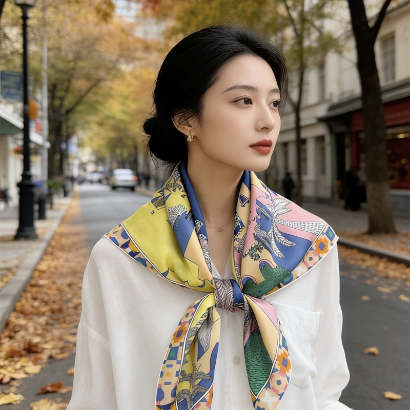 Square Silk Scarf 90CM Luxury  - Luxury Bags Design recension och pris