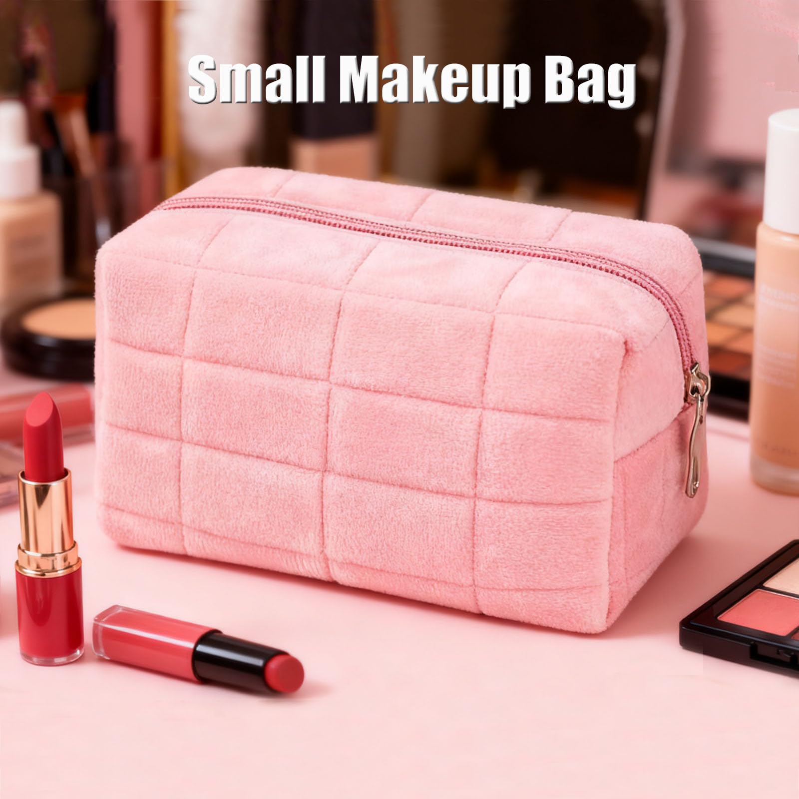 Luxury Fluffy Plush Travel Mak - Luxury Bags Rating recension och pris