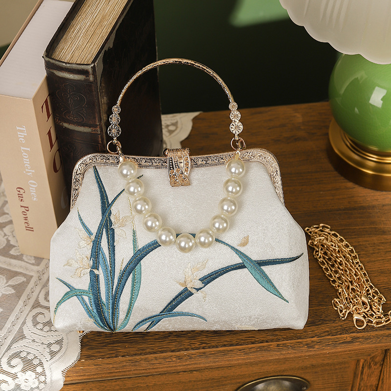 Women Vintage Floral Embroider - Luxury Bags Medium Size recension och pris