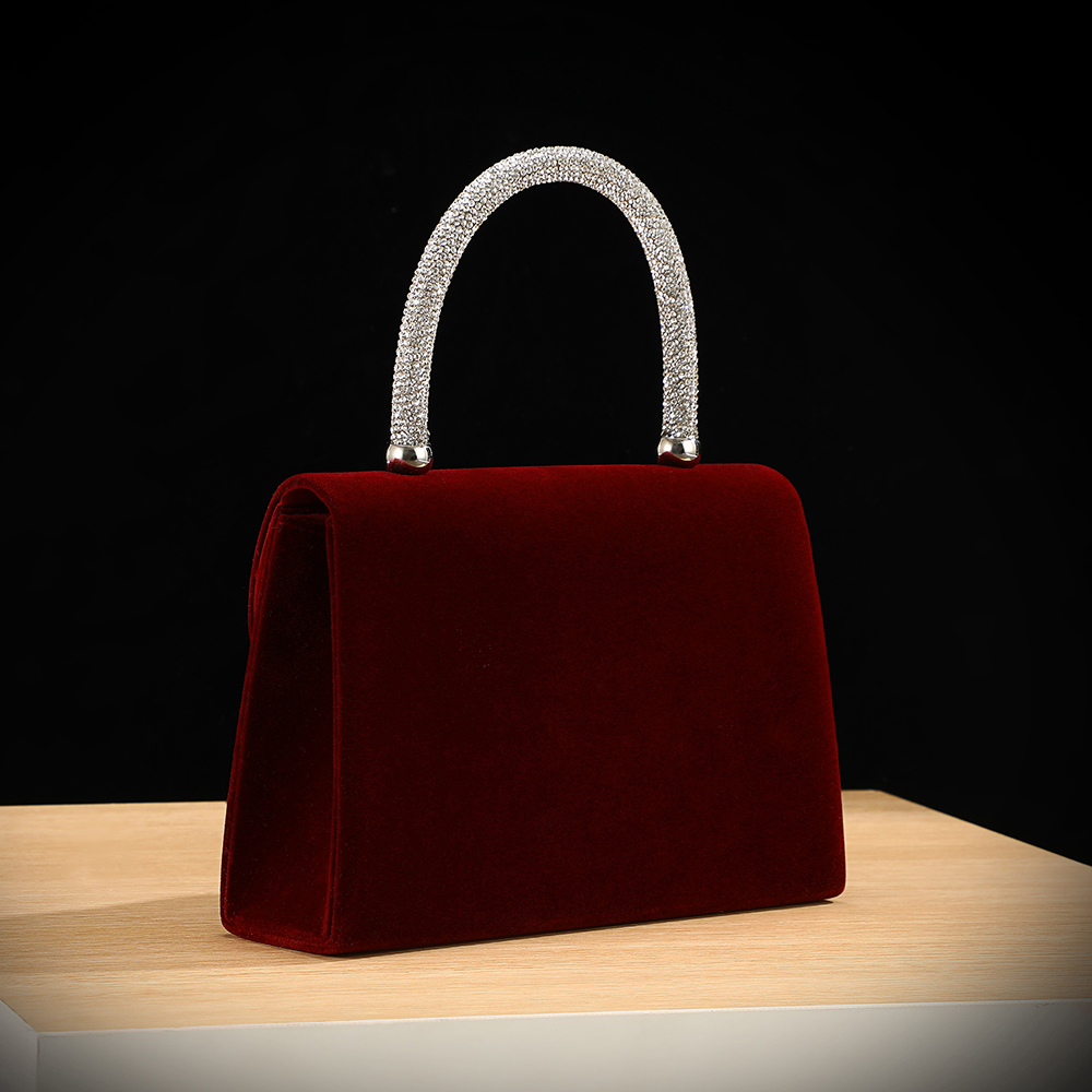New velvet bow rhinestone hand - Luxury Bag Collection recension och pris