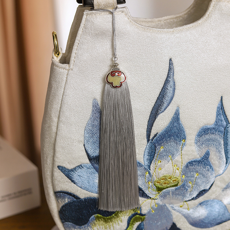 Women Retro Chic Floral Embroi - Luxury Bags Medium Size recension och pris